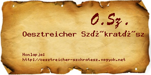 Oesztreicher Szókratész névjegykártya
